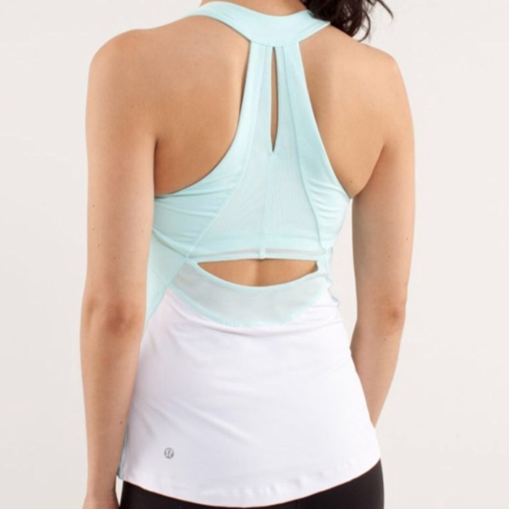 Lululemon high neck tank with back detail